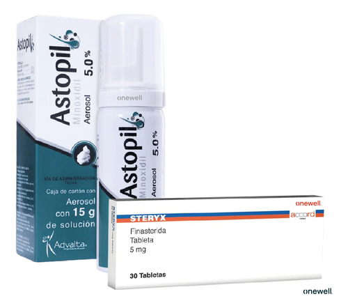 Tratamiento Minoxidil 5% Astopil + Finasterida 5mg 30 Tabs