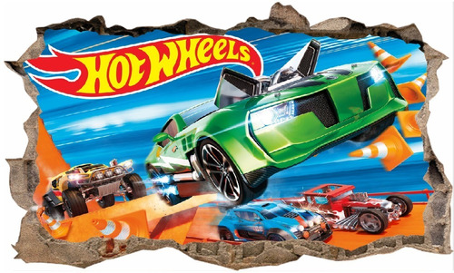 Vinilos Efecto Hueco 3d Hot Wheels - Cali - 1m X 60cm