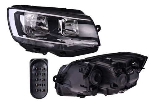 (par) Faros Elec C/motor P/foco H7 Vw Transporter 2020 Depo