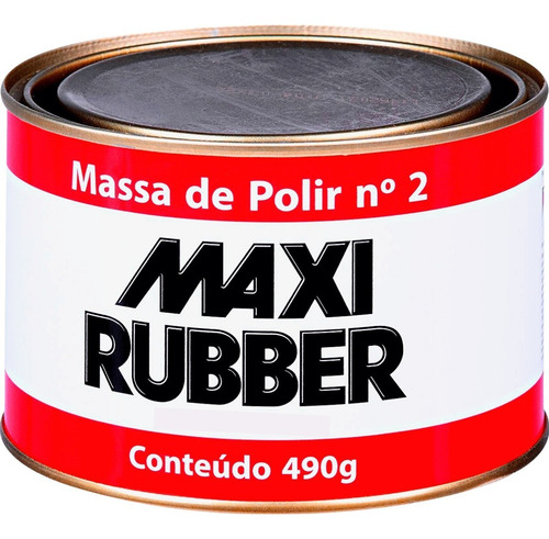 Massa De Polir No 2 Polimento Automotivo Maxi Rubber 490g