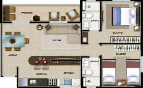 Imagem 2 de 3 de Apartamento Com 2 Quartos Para Comprar No Jaraguá Em Belo Horizonte/mg - 10887