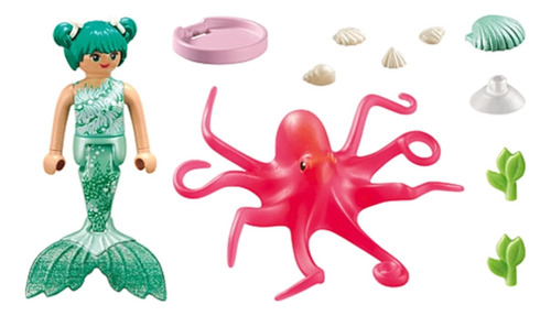 Figura Armable Playmobil Princess Magic Sirena Con Pulpo 3+ 48 Playmobil