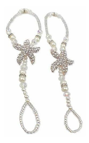 Fine Lady Baby Sandalias Descalzas, Joyas De Diamantes De Im