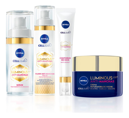 Combo Nivea Celullar Luminous Antimanchas Rutina Completa