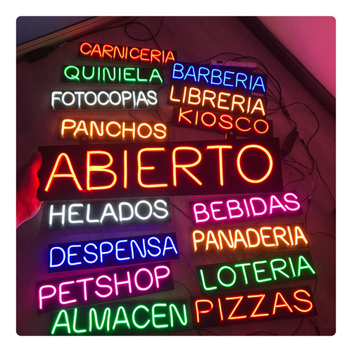 Cartel Neón Led Cerdos - Pedi Tu Rubro - Comercio - Negocios