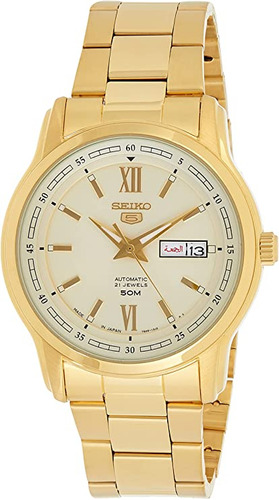 Seiko 5 Reloj Automático Champagne Dial Hombres Snkp20j1