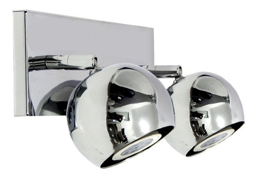 Imagen 1 de 10 de Aplique Baño Pared 2 Luces Cobre Bocha Moderno Led