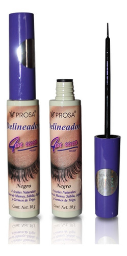 Prosa Delineador 4 En 1 De Ojos Con Brocha Negro 10g
