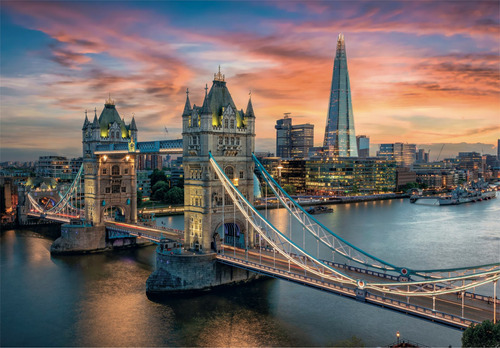 Rompecabezas Marca Clementoni , Modelo Londres Al Atardecer