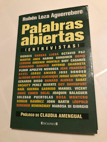 Libro Palabras Abiertas - Entrevistas - Rubén Loza - Oferta