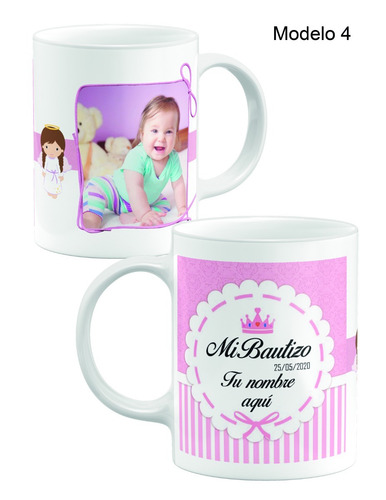 Imagen 3 de 4 de Taza Personalizada De Bautizo | Recuerdos De Bautizo