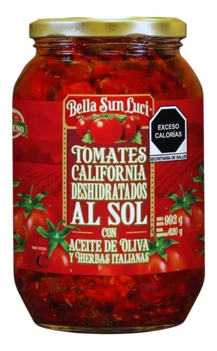 Tomates California Deshidratados Al Sol Bella Sun Luci 992g