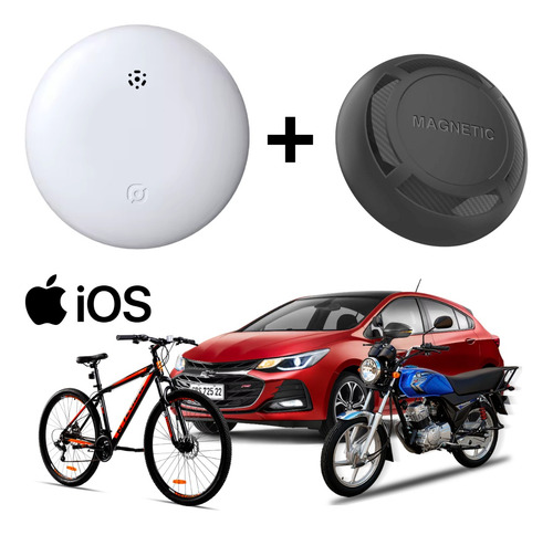 Airtag Guardian Localizador Para Ios Apple Iphone + Funda Vehiculo (tag Blanco)