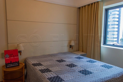 Imagem 9 de 15 de Em Moema, Flat Na Av. Macuco, Com Fácil Acesso A Av. Ibirapuera E Ao Shopping - Sf29417