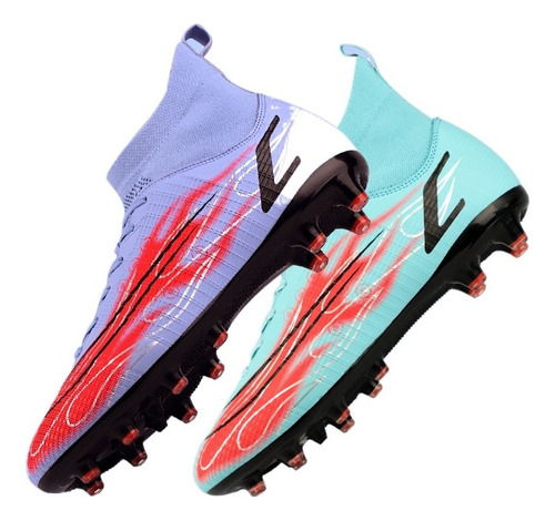 Botas De Fútbol Altas Antideslizantes Tf Talla 32-44