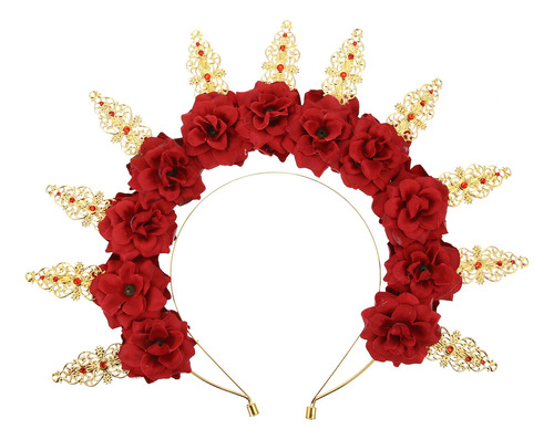 Tiaras De Boda Para Novia Con Corona De Flores De Doble Capa