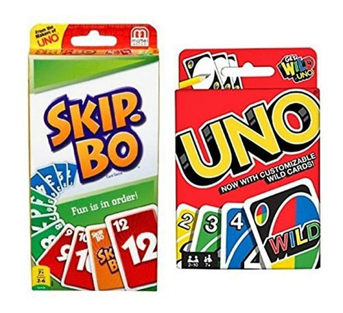 Juego De Cartas Skip Bo Incluido Con El Juego De Cartas Uno