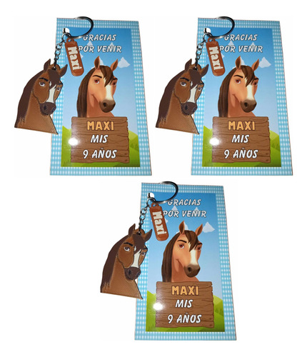 Souvenirs Caballo Spirit Personalizado X 10