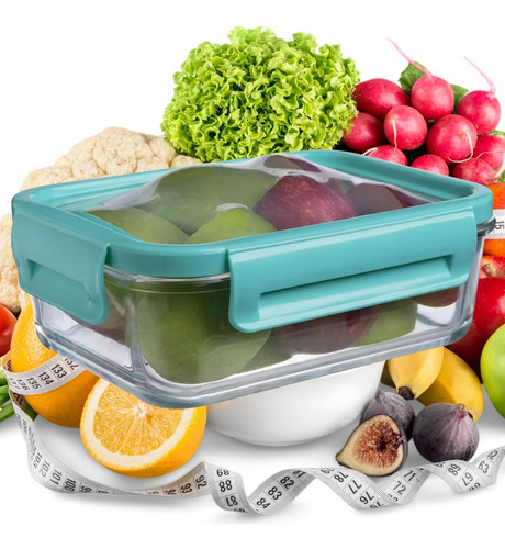 Pote De Vidro Retangular Com Tampa Hermético 650ml