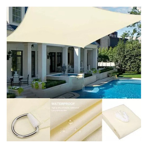 Toldo Sombrero Impermeable Sombra Sombra Gris 3x5 M