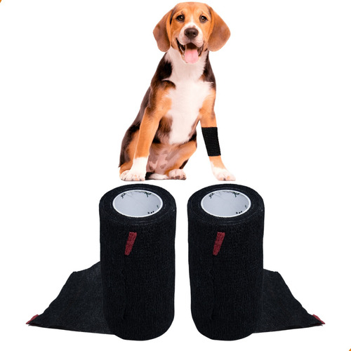 Bandagem Flexível Atadura Pets Cães Gatos Faixa 10cm X 4,5m