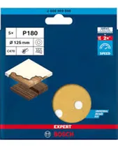 Comprar Set De 5 Lijas P\u002F Lijadora Rotoorbital Bosch 125mm Grano 180