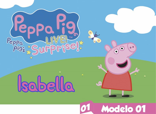 Painel Lona Peppa Pig Alta Resolução Aniversario Lind + Nome