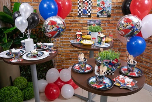 Guardanapo Papel Mario Kart 25x25 Cm Aberto 20 Unid Cromus