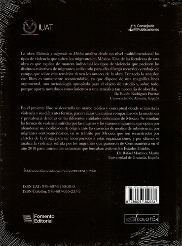Violencia Y Migracion En Mexico - Izcara Palacios, Andrade R