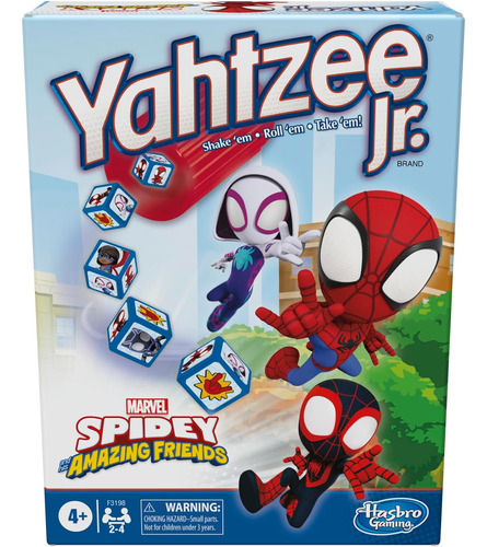 Hasbro Gaming Yahtzee Jr. Marvel Spidey Y Su Increible F...