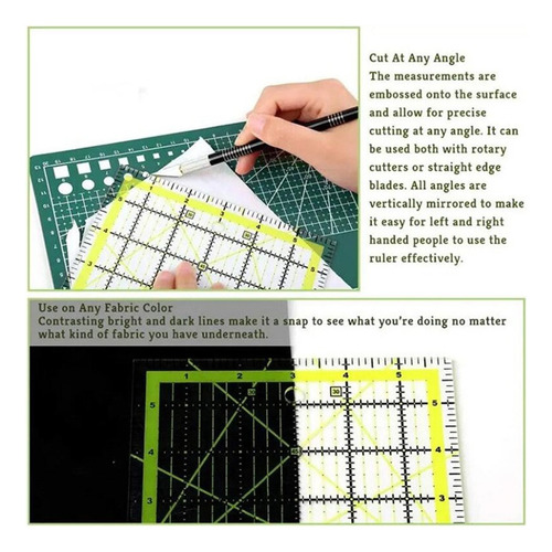 . Cortador De Tela Patchwork Regla Kit De Herramientas De