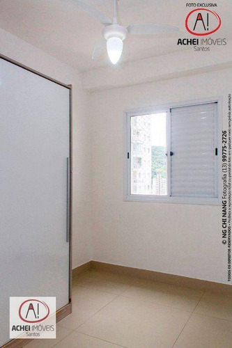 Imagem 22 de 30 de Apartamento Com 2 Dormitórios, Sala Com Sacada, Lazer Completo, 1 Vaga À Venda, 64 M² Por R$ 455.000 - Marapé - Santos/sp - Ap10953