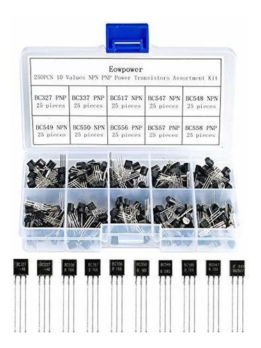 250pcs 10 valor Npn Pnp Transistor Assortment Kit