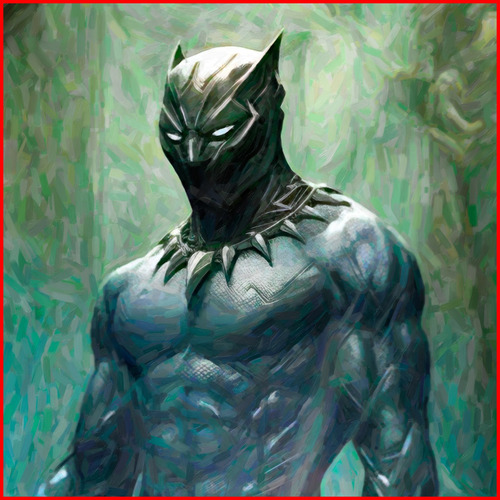 Poster Ai Black Panther Artístico - 120x60cm