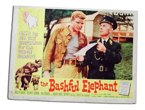Dante42 Afiche Cine Antiguo The Bashful Elephant 1961