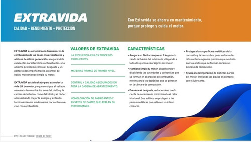 Imagen 2 de 4 de Ypf Extra Vida Xv100 15w-40 - Balde 20 Litros