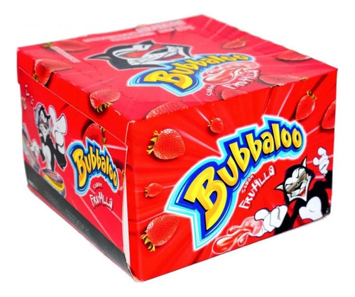 Chicle Bubbaloo Frutilla Caja X 60 Unidades