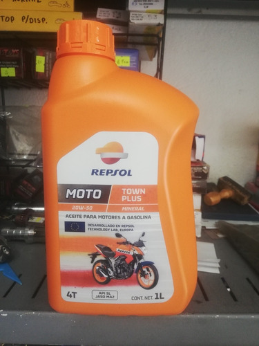 Aceite Mineral Moto 20w50 Moto  4t 1 Lts. Repsol 