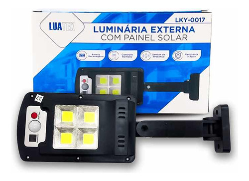 Luminária Externa De Led Com Carregamento Solar E Sensor