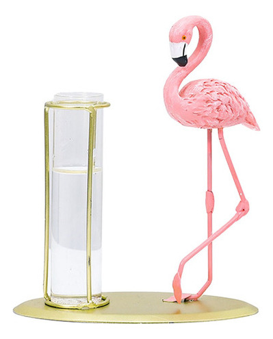 Flamingo Hydroponics Maceta Vas Florero De Cristal Moderno