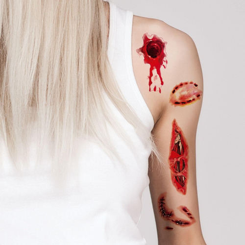 J Tatuajes Falsos De Halloween Pegatinas De Tatuaje Con