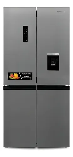 Heladera con freezer inverter Punktal PK-599 INV color inox con capacidad de 459L 220V