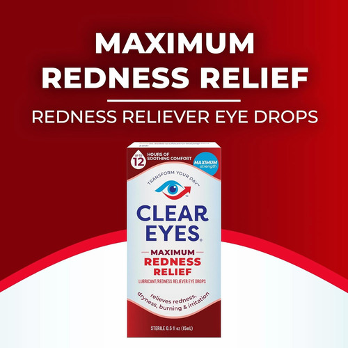 Colirio Maximum Redness Relief Clear Eyes 15 Ml Importado