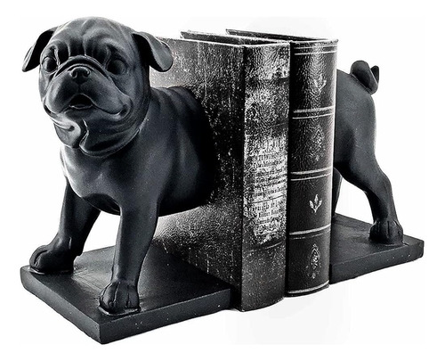 Sujetalibros Bellaa Boston Pug, Sujetalibros Decorativos Par