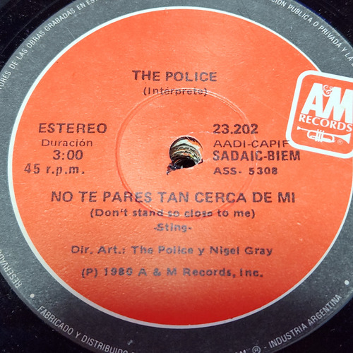 Simple The Police Am Records C7