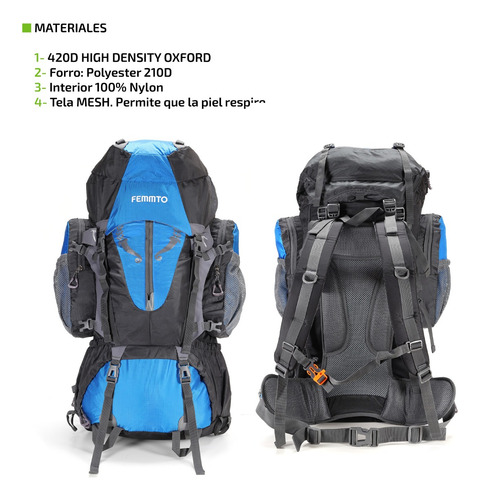 Imagen 6 de 6 de Mochila Para Trekking Camping Mochilero 80l Viaje Aventura
