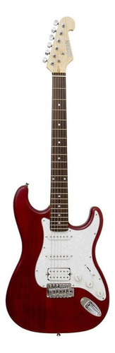 Guitarra elétrica Thomaz TEG-320 de  madeira maciça vermelha com diapasão de pau-rosa