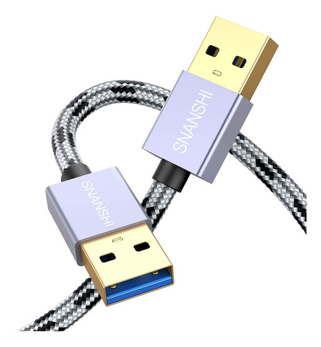 Usb 3.0 Cable Male To Male 1.5 Ft, Snanshi Usb To Usb Cable 