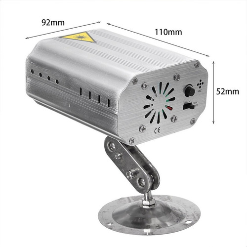Imagen 2 de 10 de Mini Proyector Luz Láser 14 Efectos Patrones Rítmico Fiestas