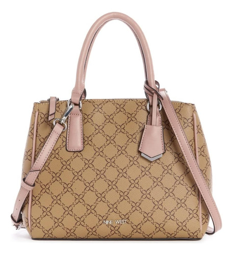 Nine West Mujer Shantel Satchel Mocha Multi Talla Única Tall